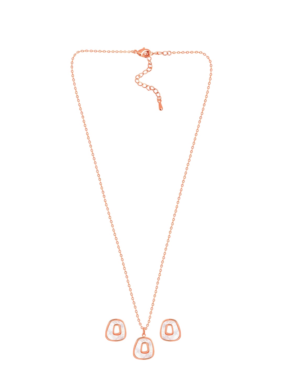 

Peora Rose Gold-Plated Stone-Studded Jewellery Set