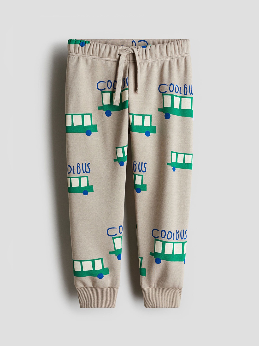 

H&M Boys Printed Joggers, Beige