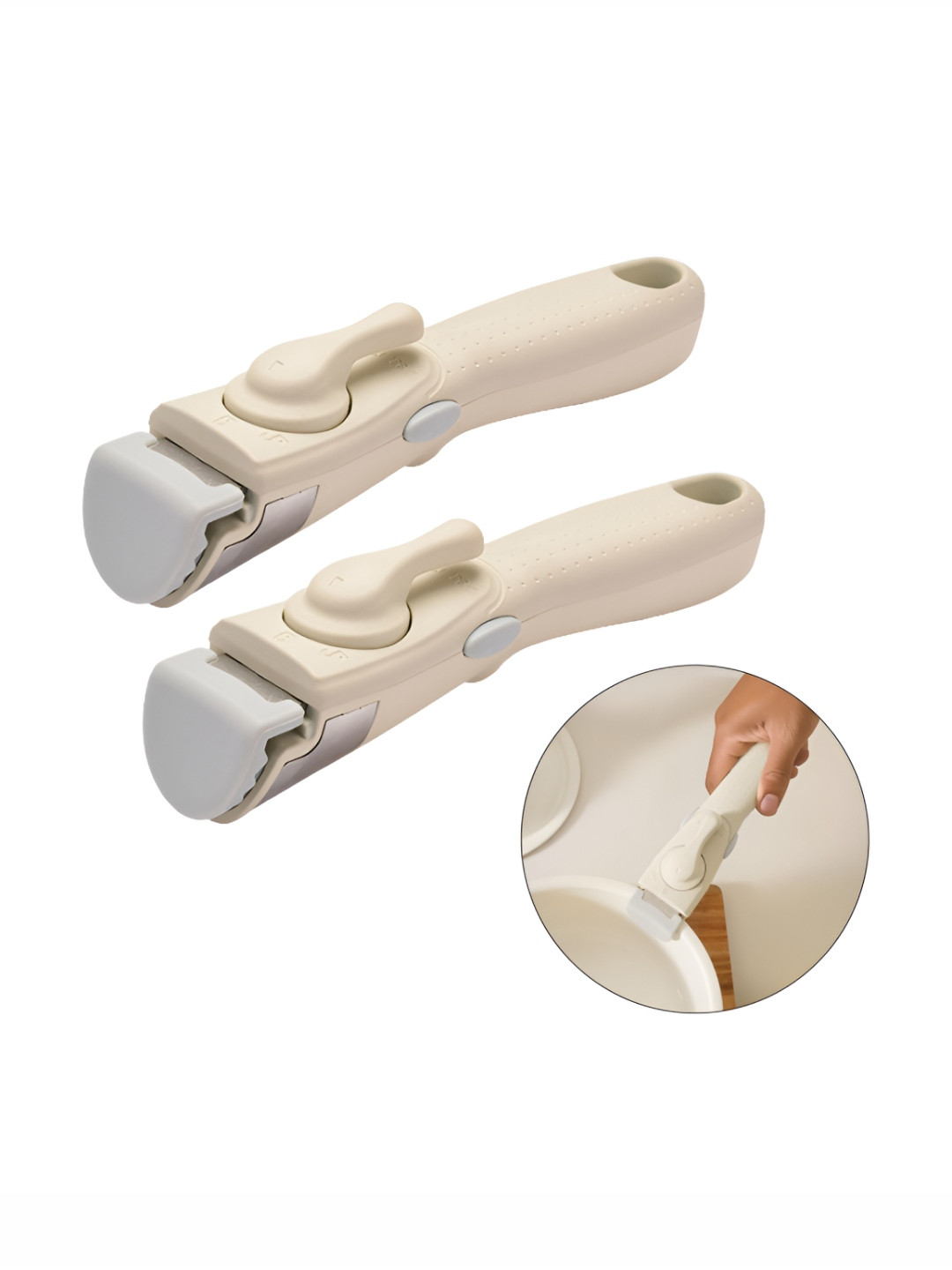 

The Better Home White 2 Pieces Detachable Universal Cookware Handle