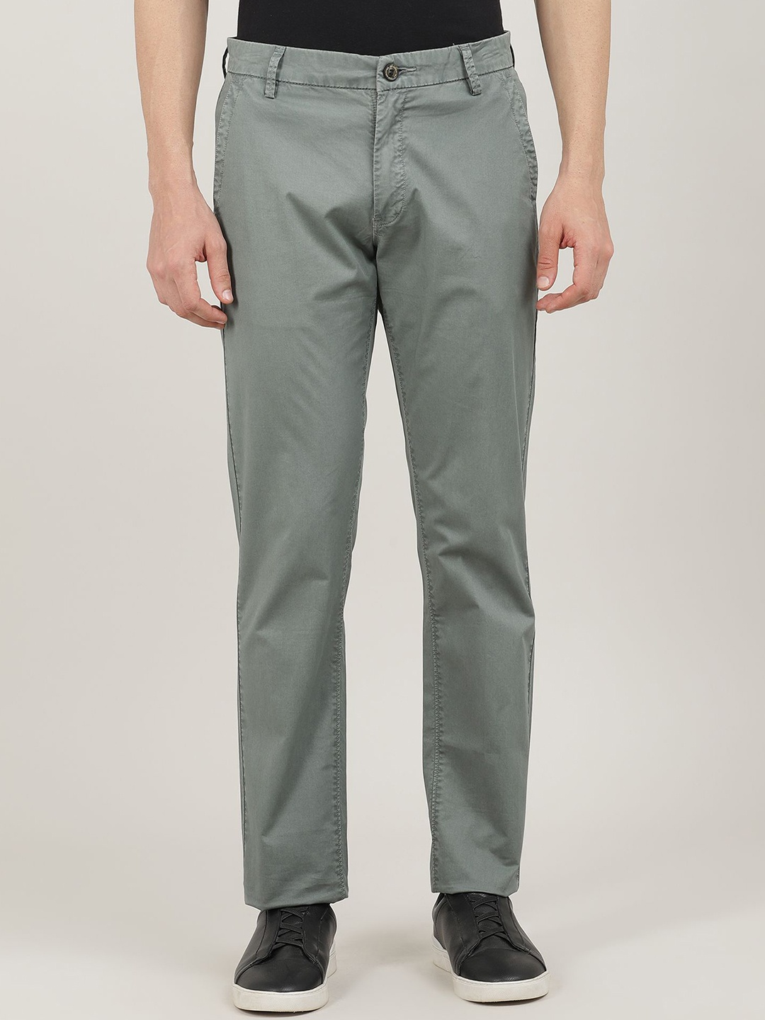 

DRAGON HILL Men Urban Slim Tapered Fit Chinos Trousers, Charcoal