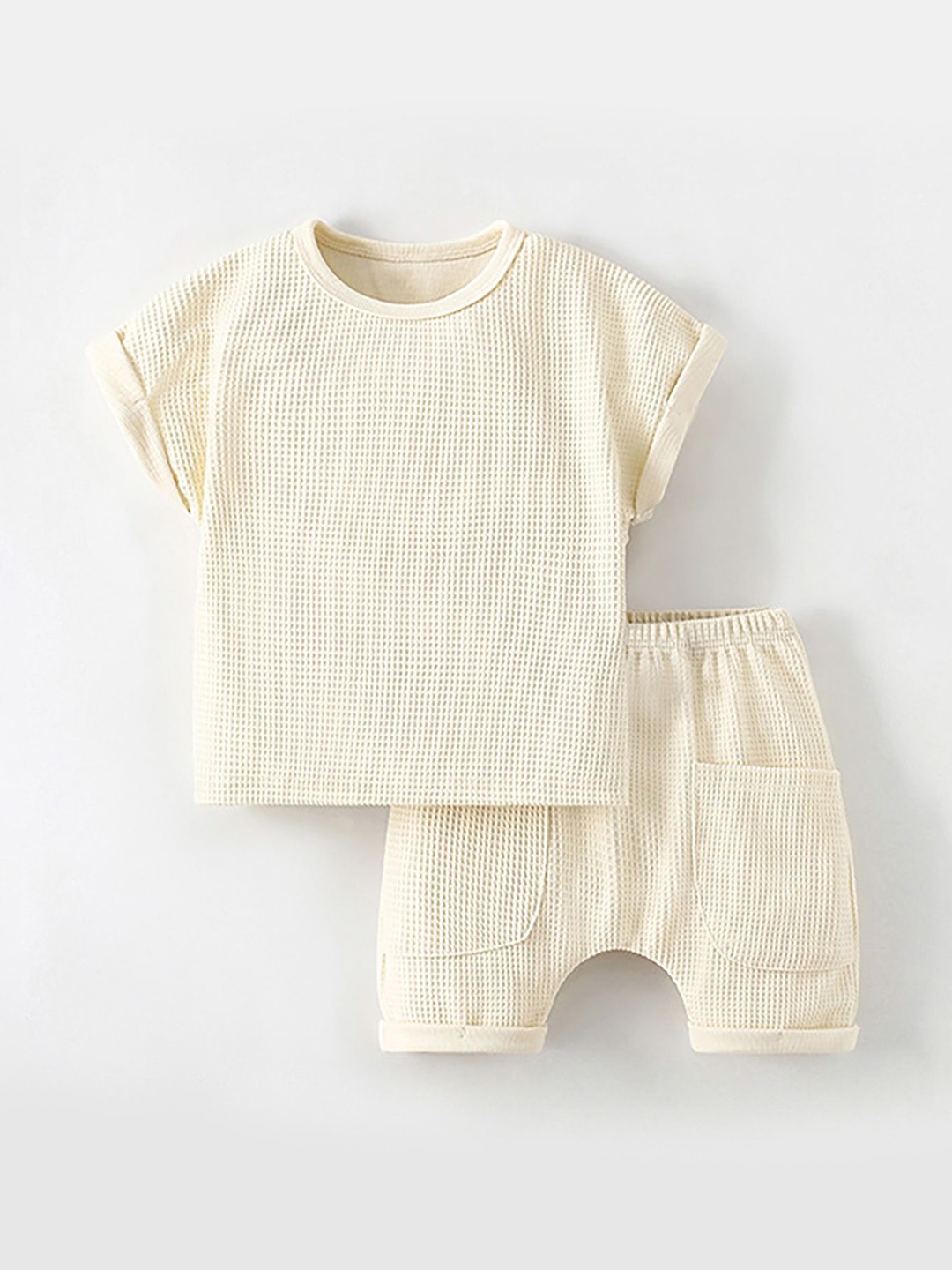 

LULU & SKY Boys Pure Cotton Night suit, Beige