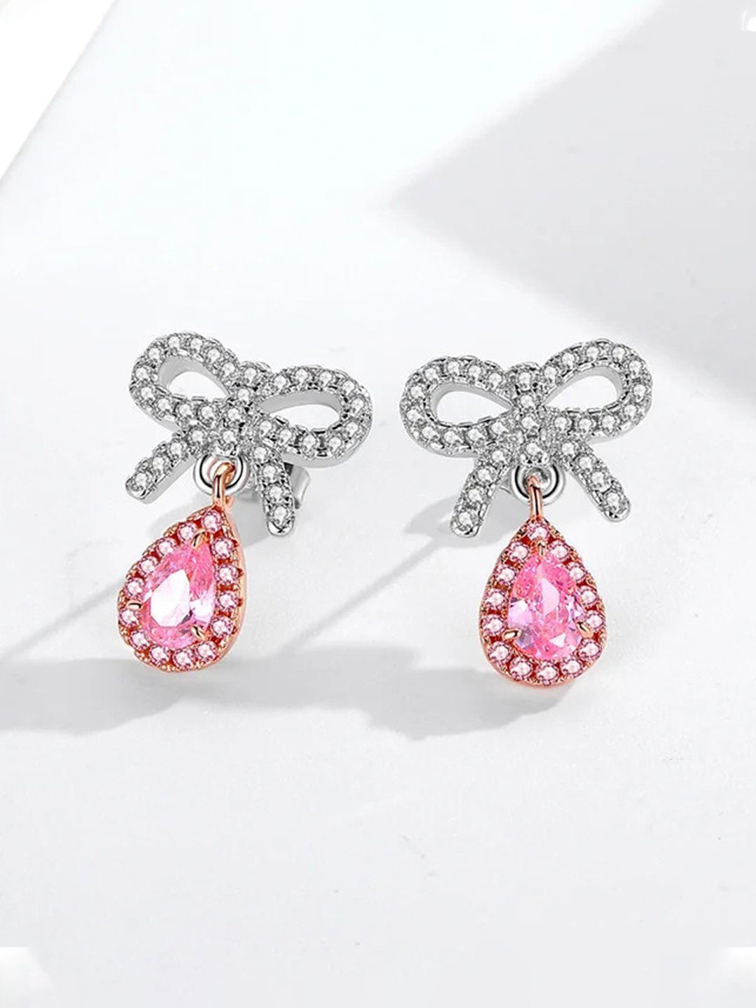 

Designs & You Contemporary Drop Earrings, Pink