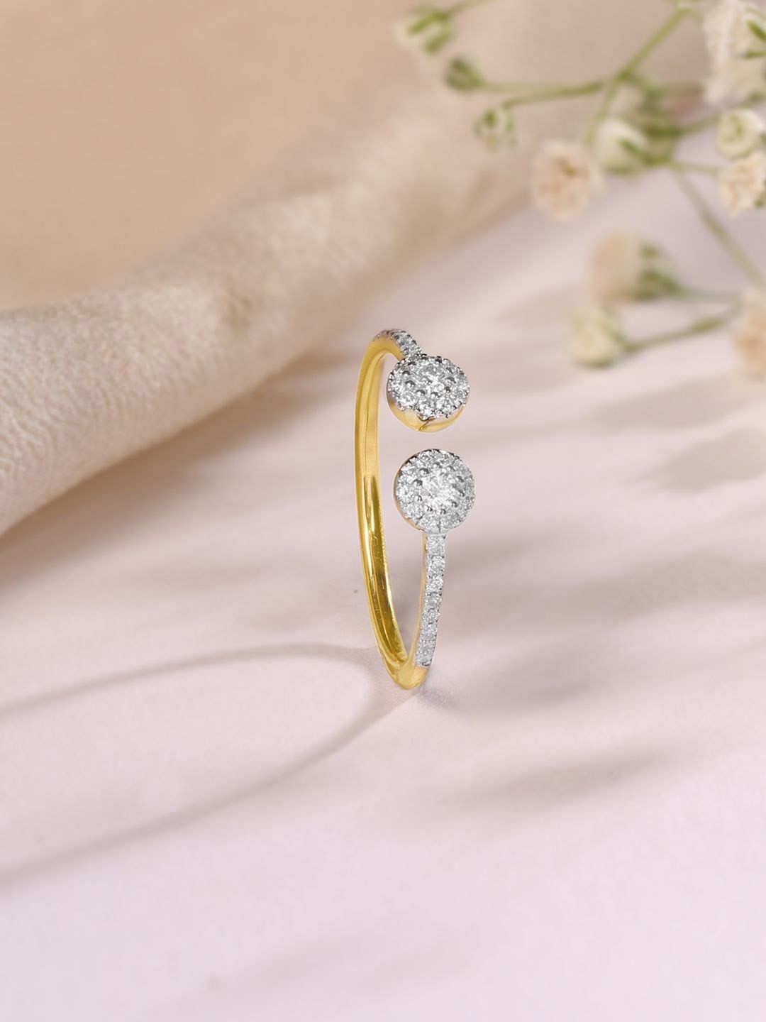 

Mia by Tanishq 14KT Finger Ring Diamond-1.24 gm, Gold