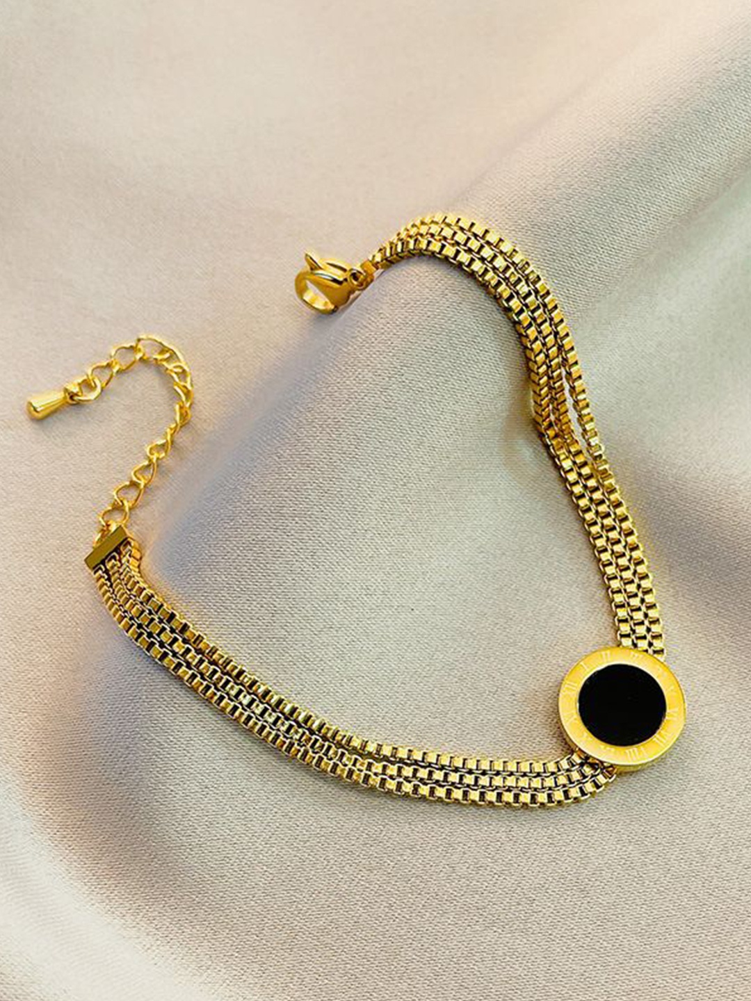 

Just Lil Things Stone Studded Link Bracelet, Gold