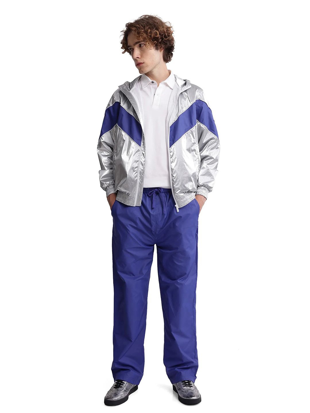

RARE RABBIT Men Side Pockets Track Pants, Blue