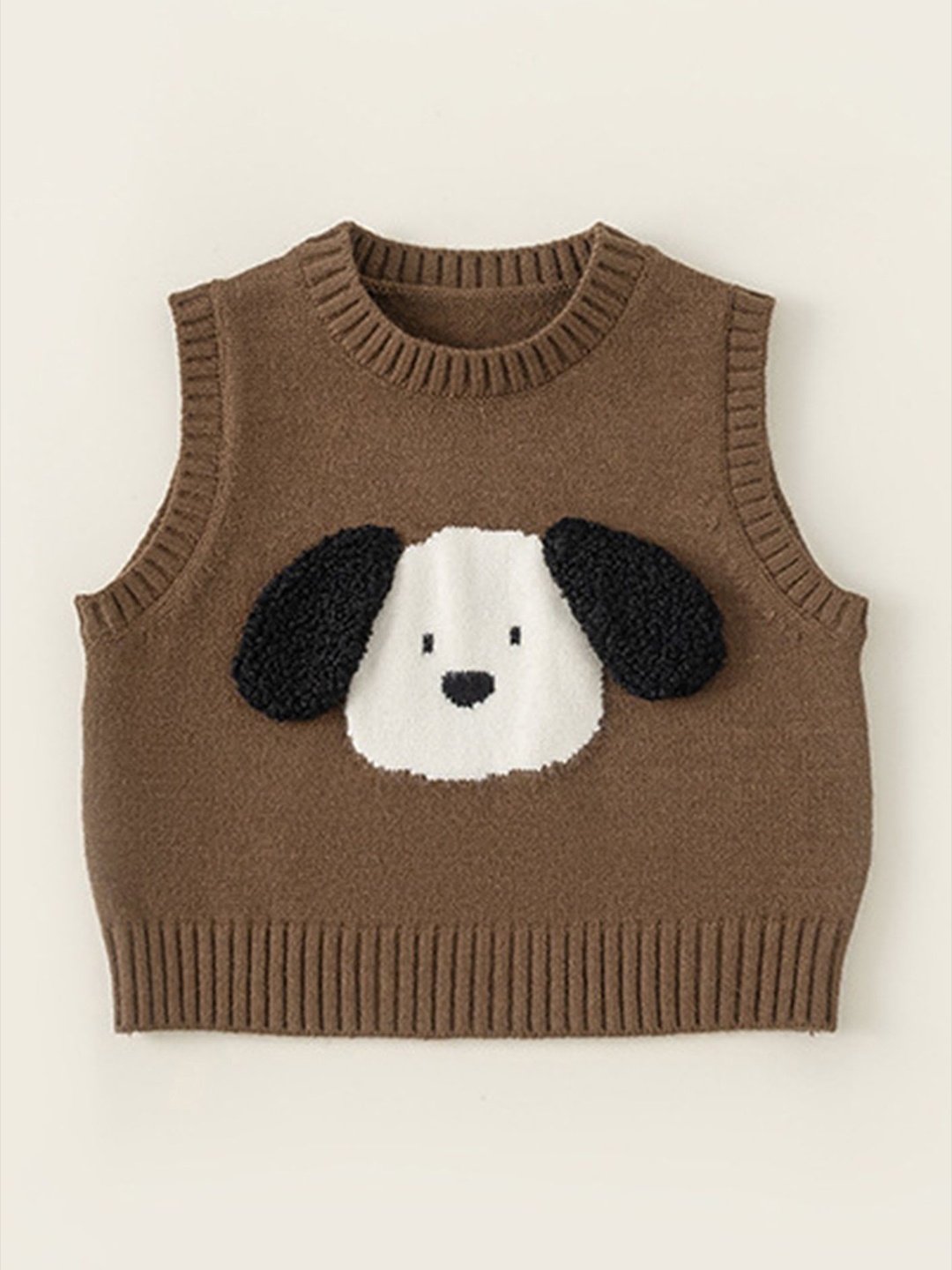 

LULU & SKY Girls Sweater Vest, Brown