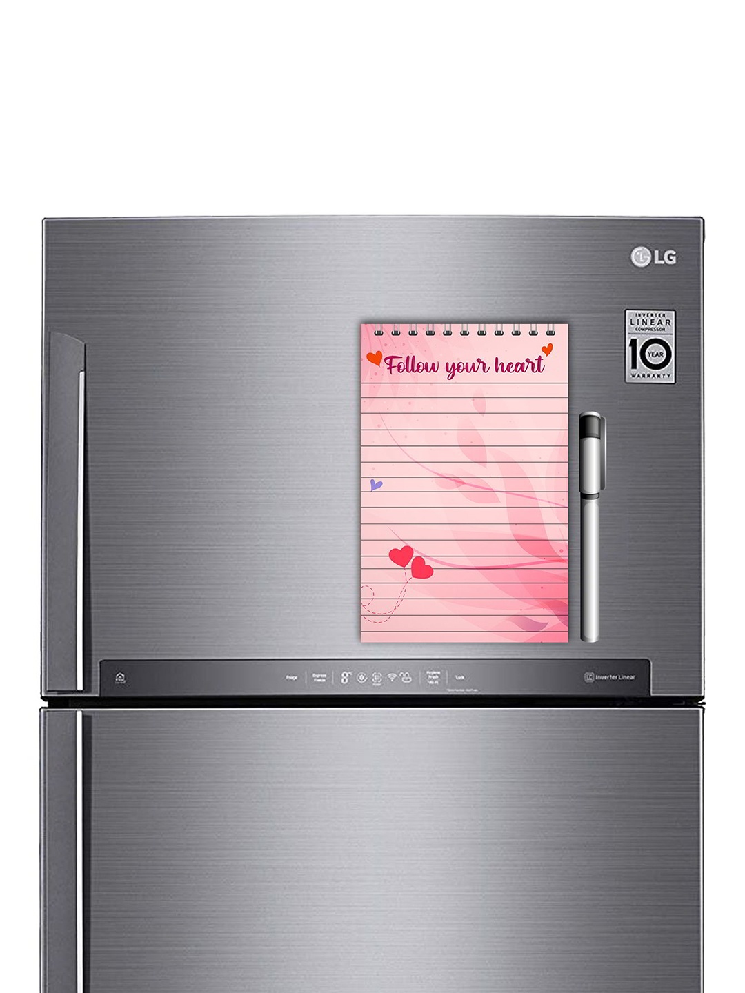 

ARTBUG Pink & Red To do List Printed Decorative Fridge Magnet Notepad With Marker