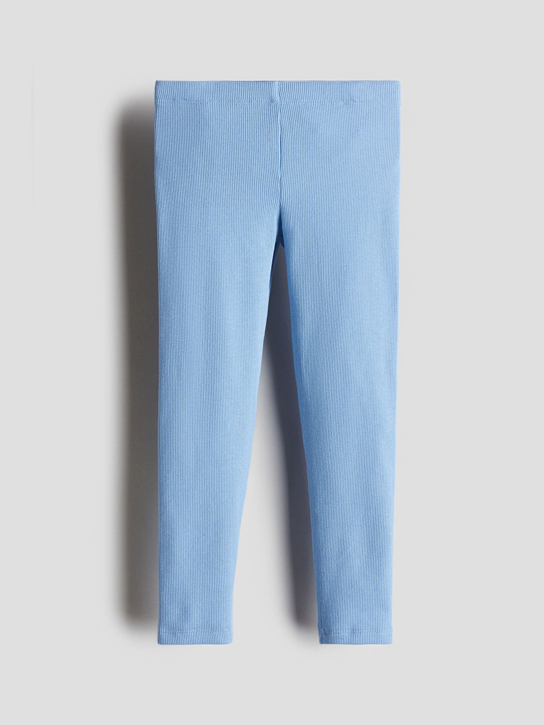 

H&M Girls Ribbed Jersey Leggings, Blue