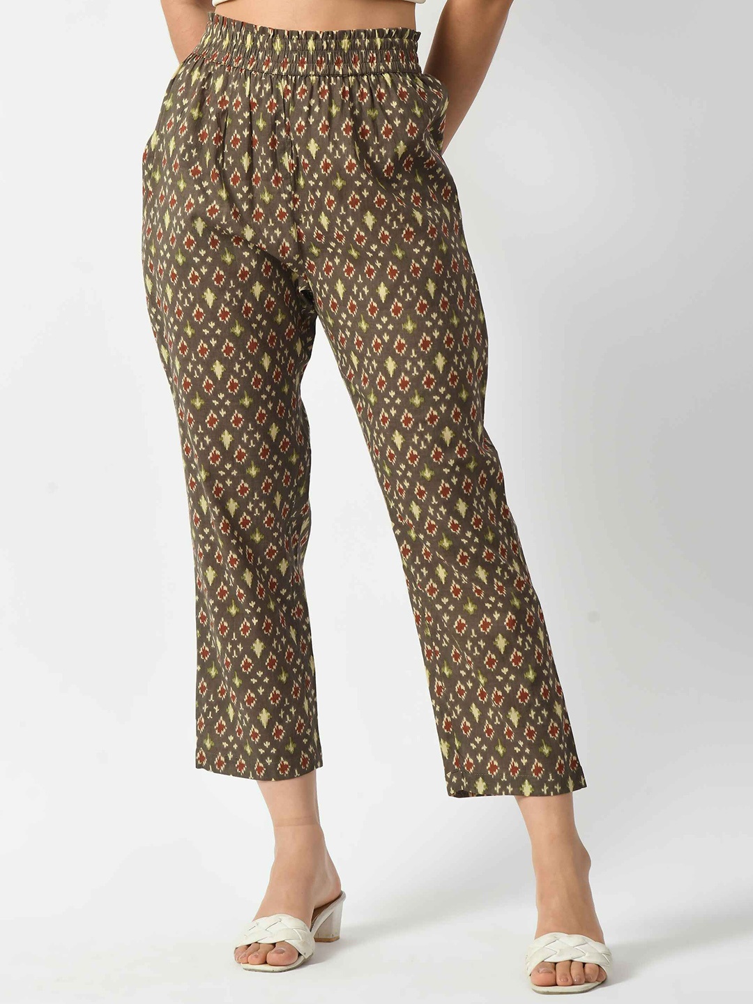 

KALINI Women Relaxed Trousers, Grey
