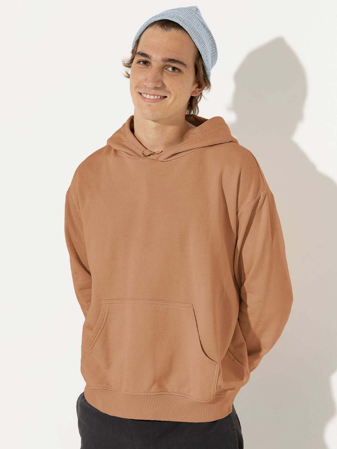 

DAFABFIT Men Hooded Pullover Sweatshirt, Brown