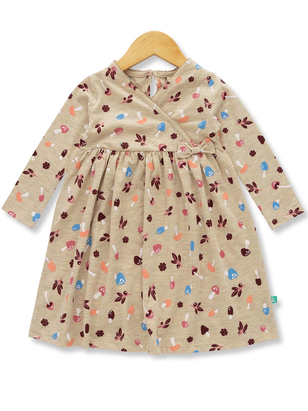 

JusCubs Print Fit & Flare Dress, Cream