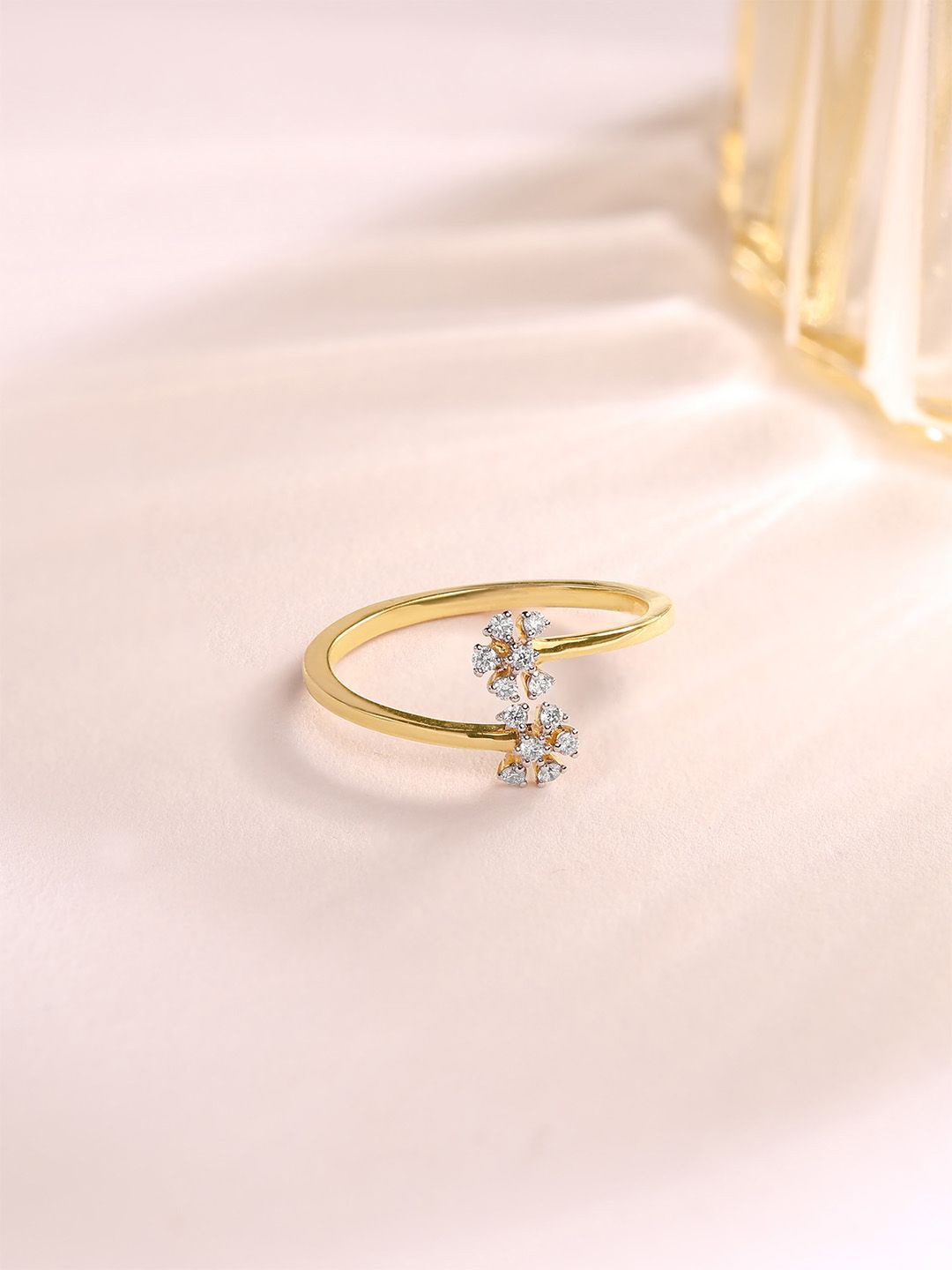 

Mia by Tanishq Women Blossom Brilliance 14KT Gold Finger Ring 1.29g