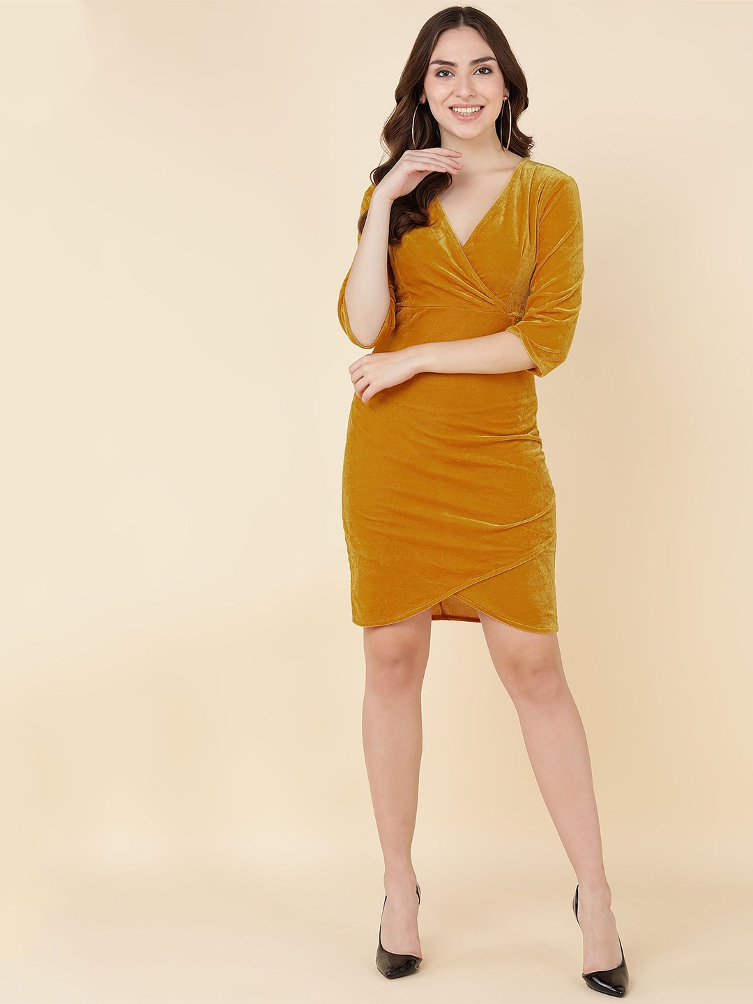 

DODO & MOA Georgette Dress, Mustard