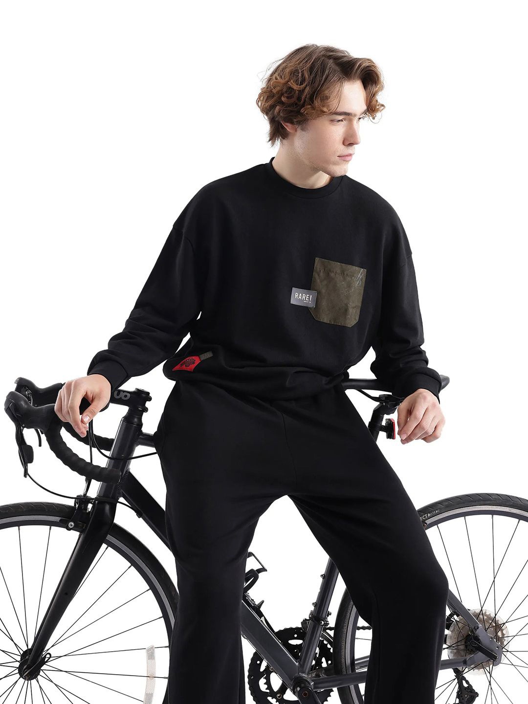 

RARE RABBIT Men Printed Sweatshirt, Black