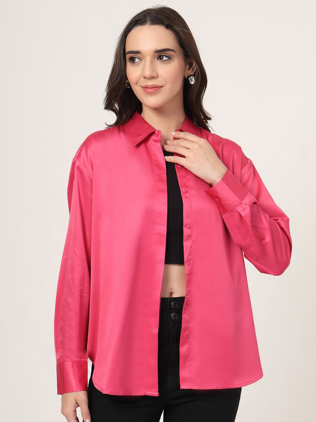 

Style Quotient Women Relaxed Opaque Casual Shirt, Pink