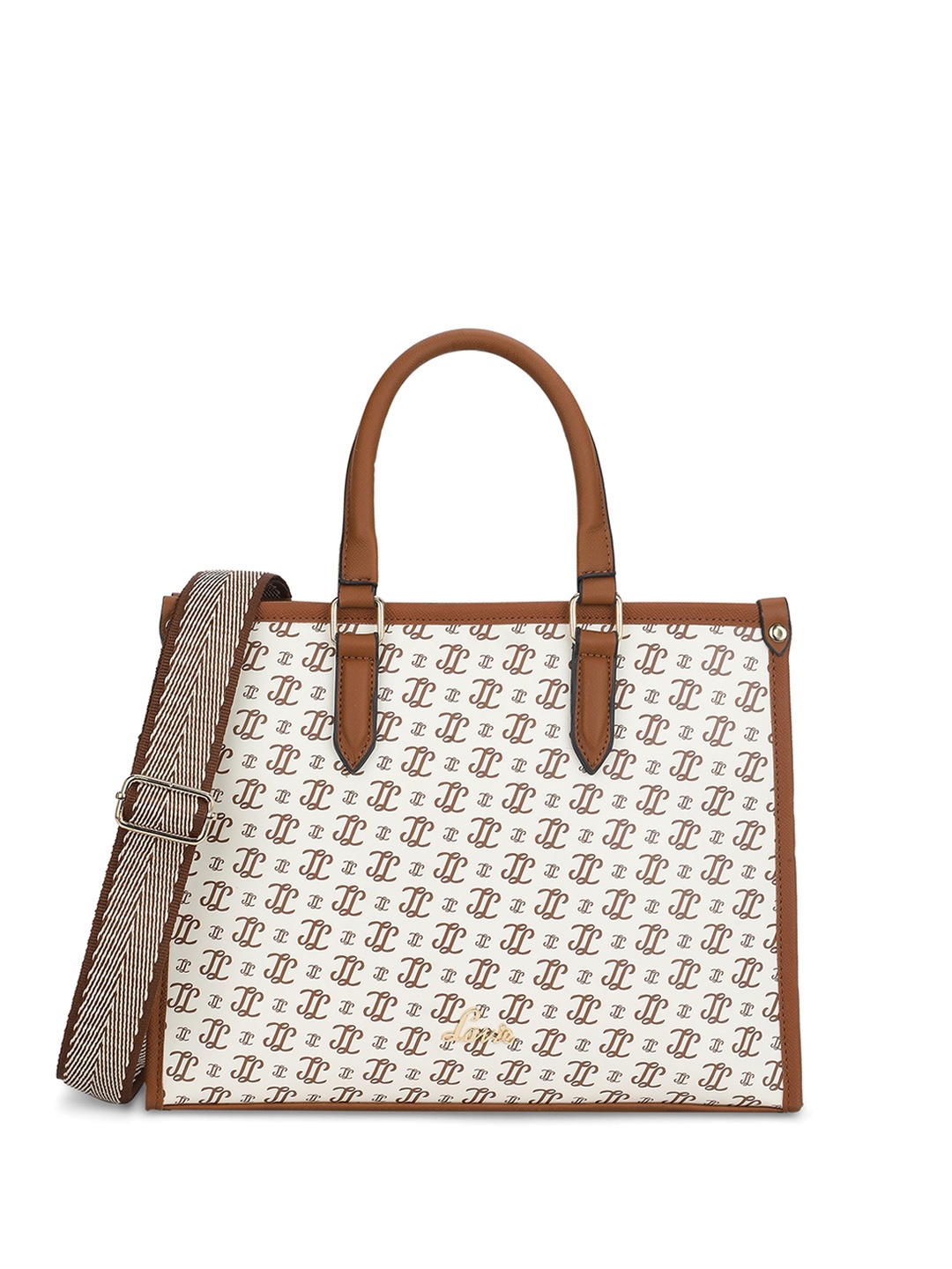 

Lavie Printed Structured Satchel, Off white