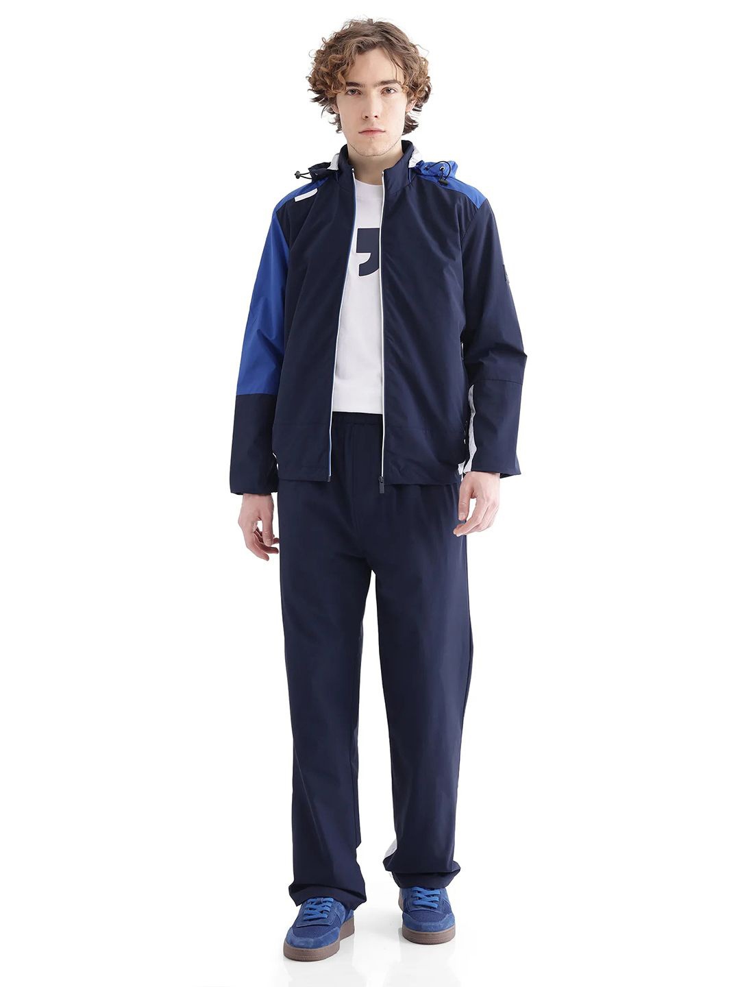

RARE RABBIT Men Mid Rise Track Pants, Blue
