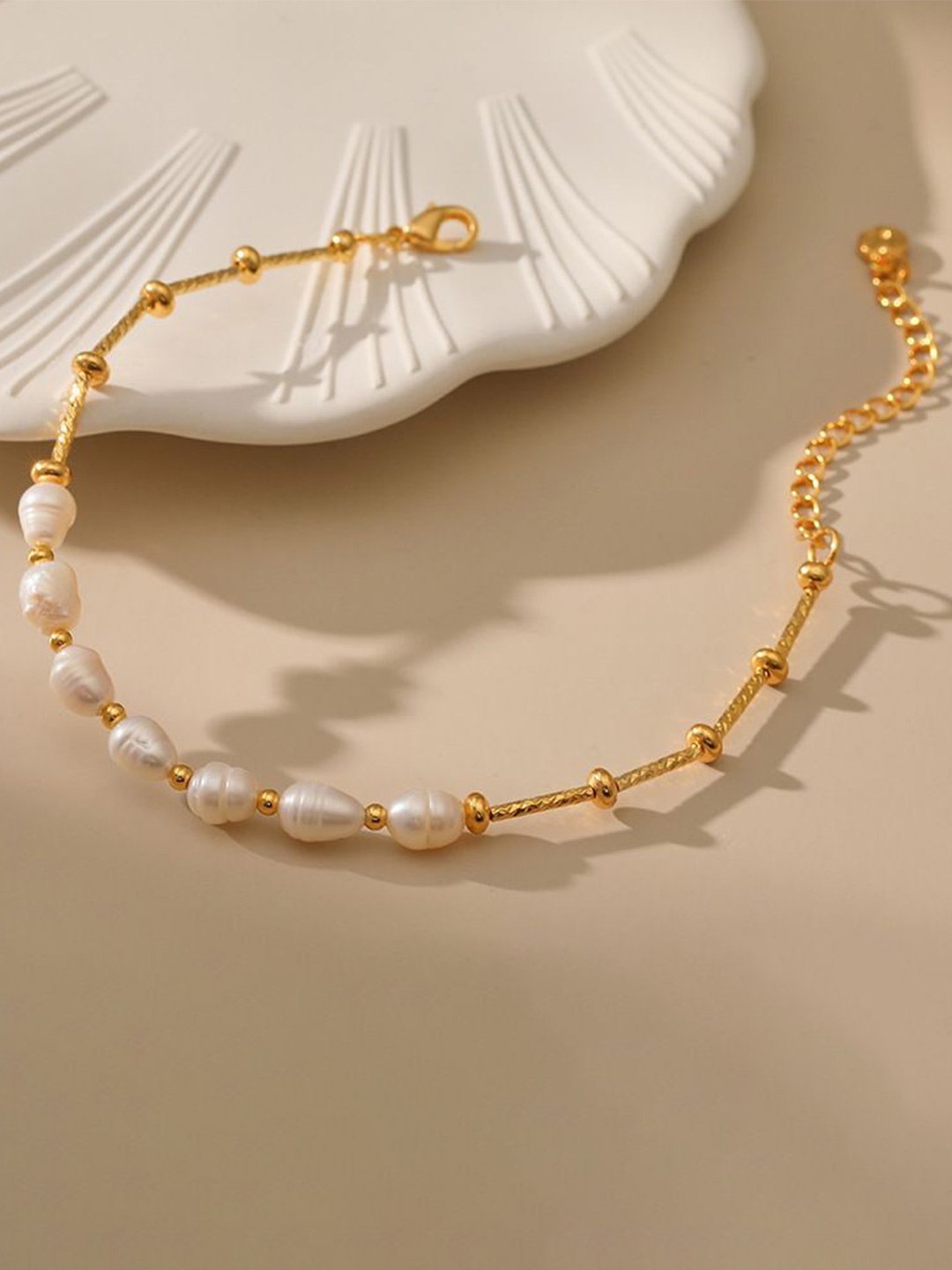 

Just Lil Things Beaded Link Bracelet, Gold