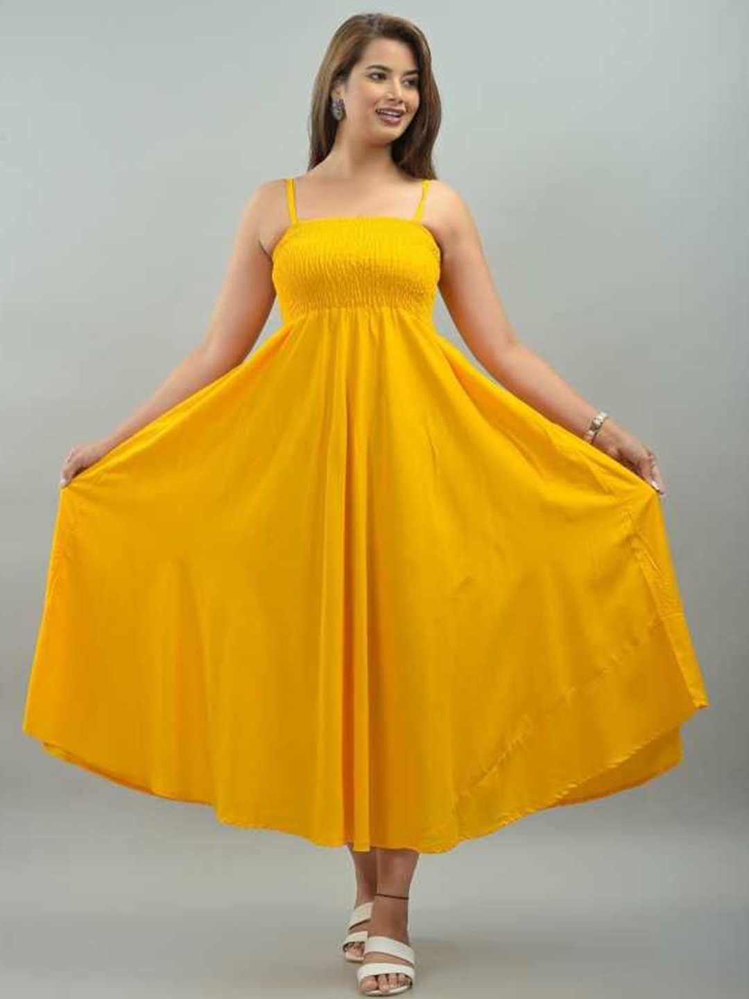 

Aarti Fashion Fit & Flare Maxi Dress, Yellow
