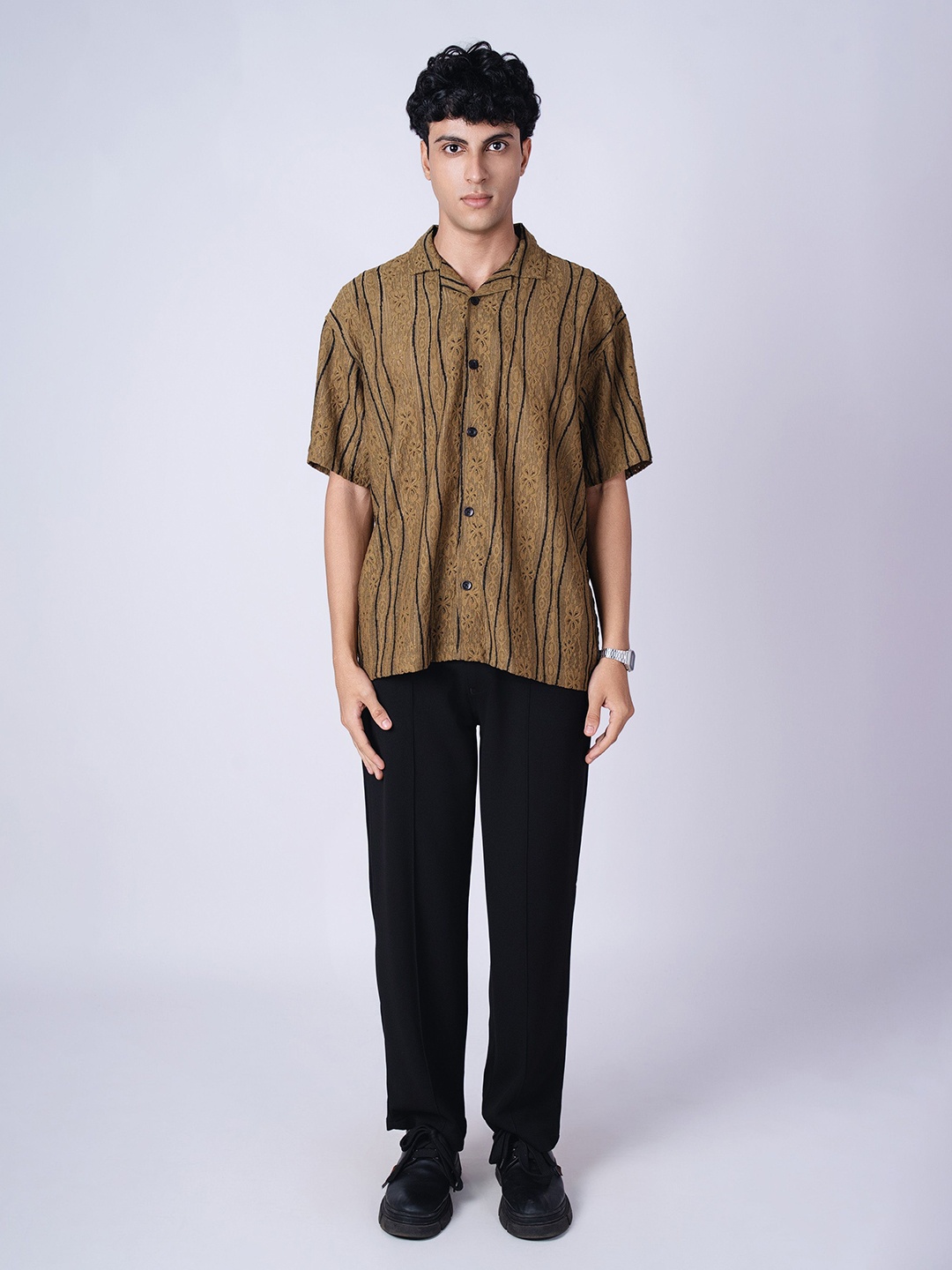 

Hop Head Olive Mesh Line Shirt