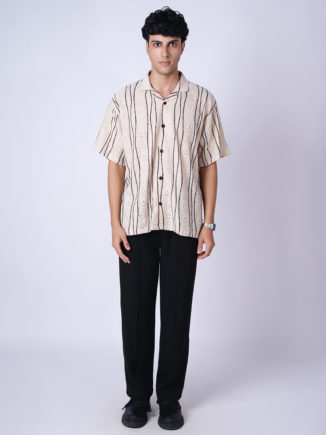 

Hop Head Ivory Mesh Line Shirt, Beige
