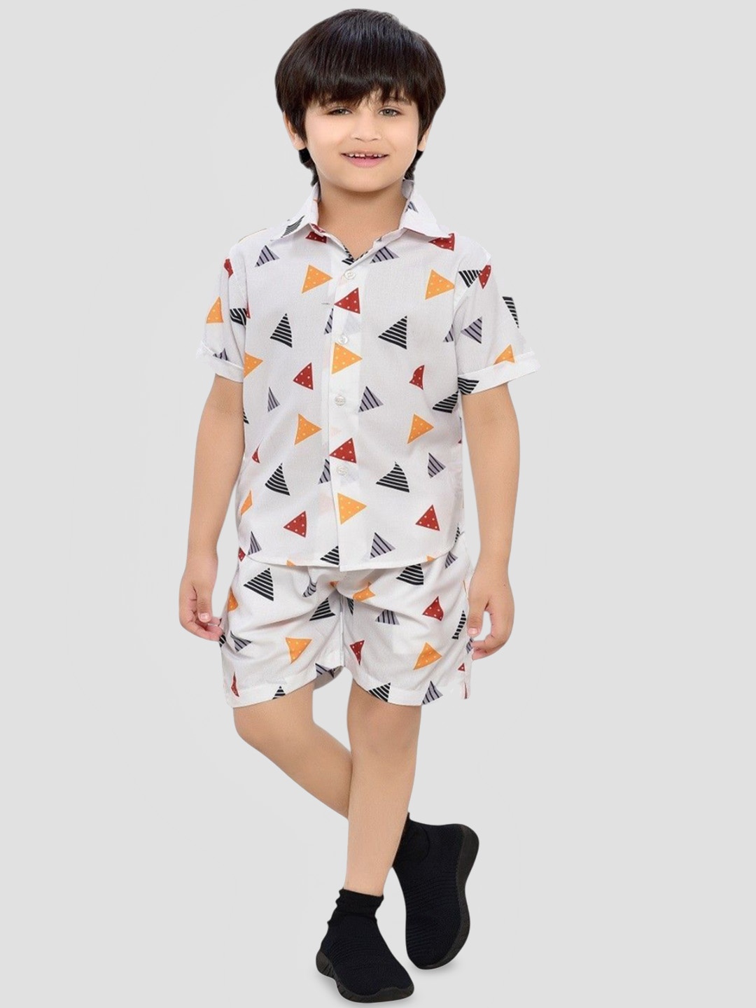 

BAESD Boys Printed Pure Cotton Clothing Set, White