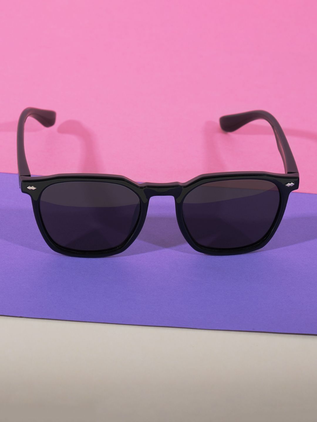 

DukieKooky Unisex Kids Square Sunglasses with UV Protected Lens, Black