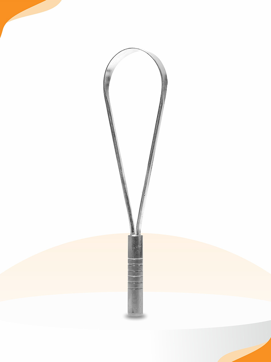 

Nurpi Single Handle Stainless Steel Tongue Cleaner, Silver
