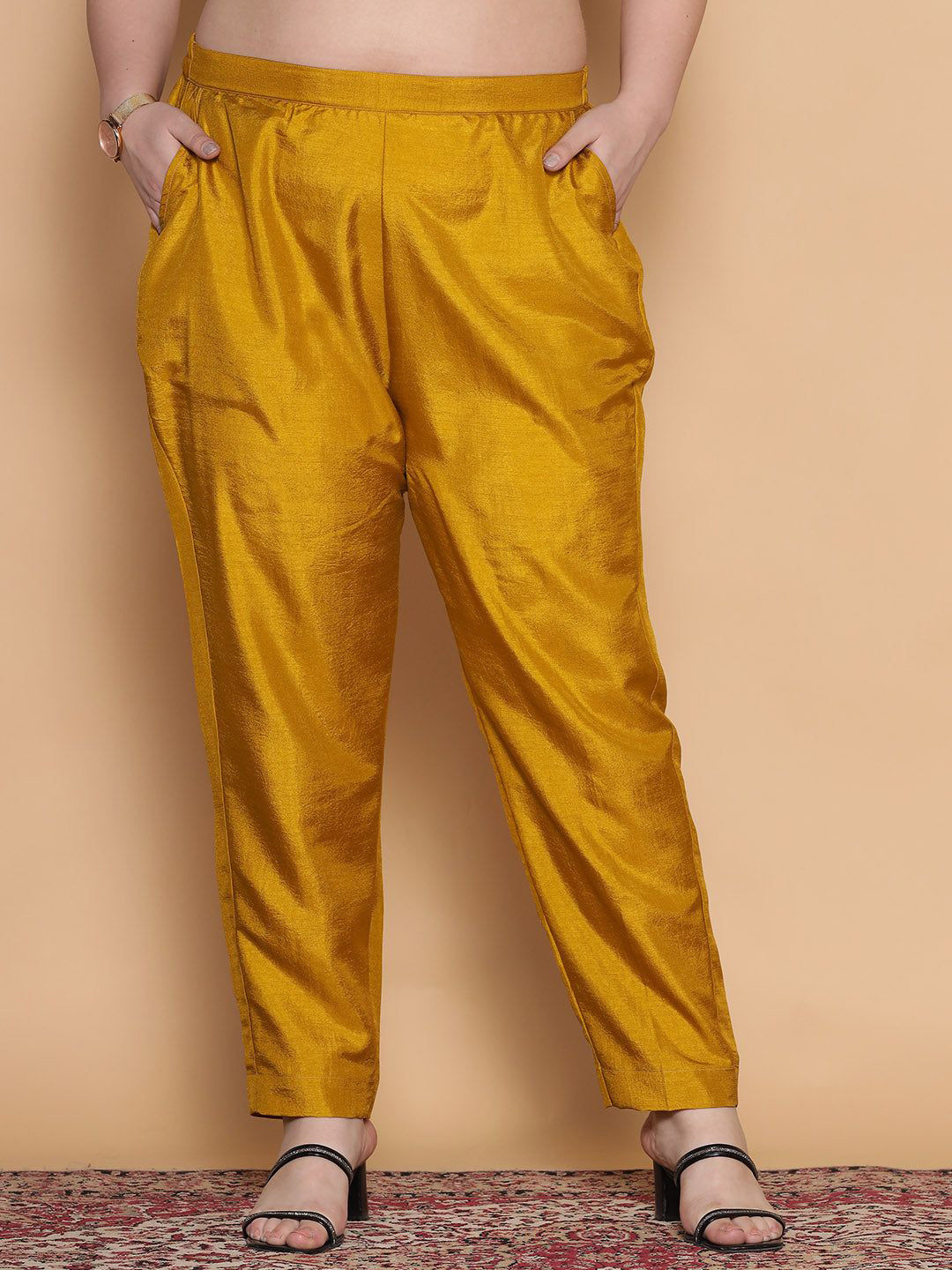 

LetsDressUp Women Comfort Trousers, Mustard