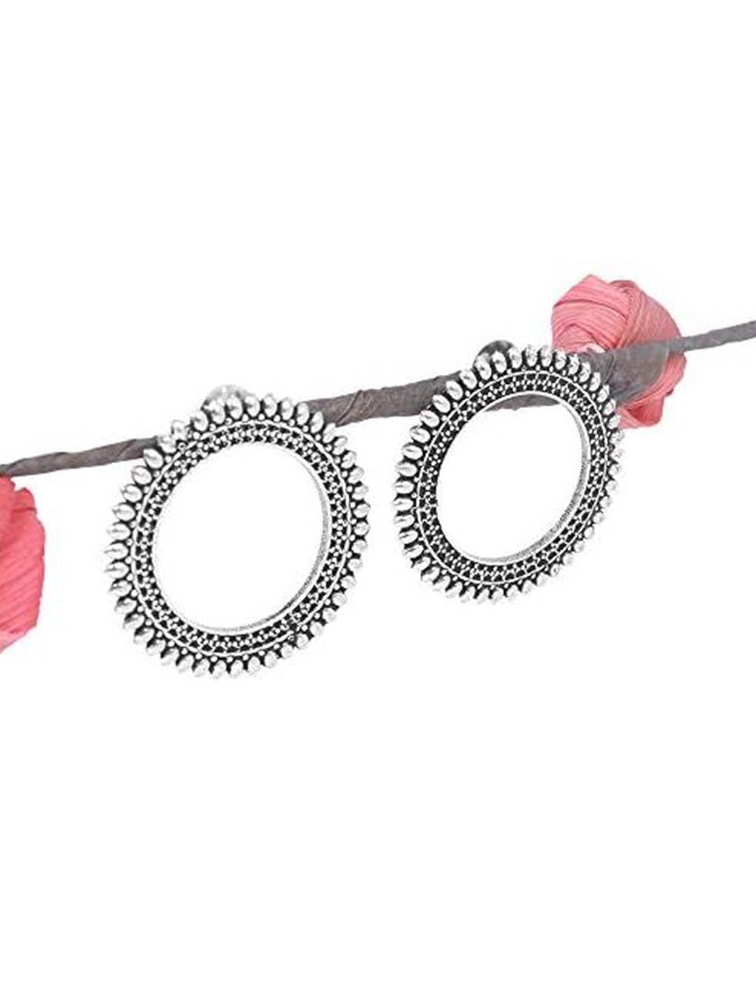 

JMBW INTERNATIONAL Contemporary Studs Earrings, Silver