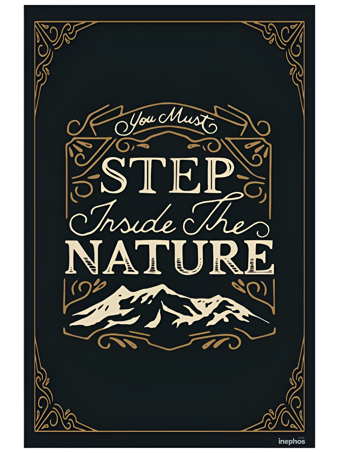 

Inephos Black & Beige Printed Long Lasting Wall Poster