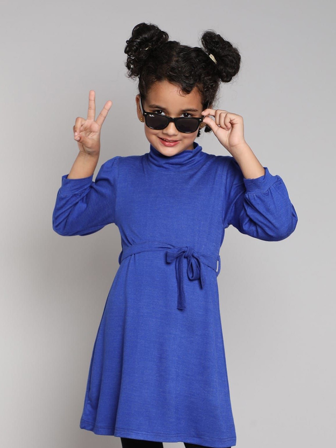 

taffykids Bell Sleeve A-Line Dress, Blue