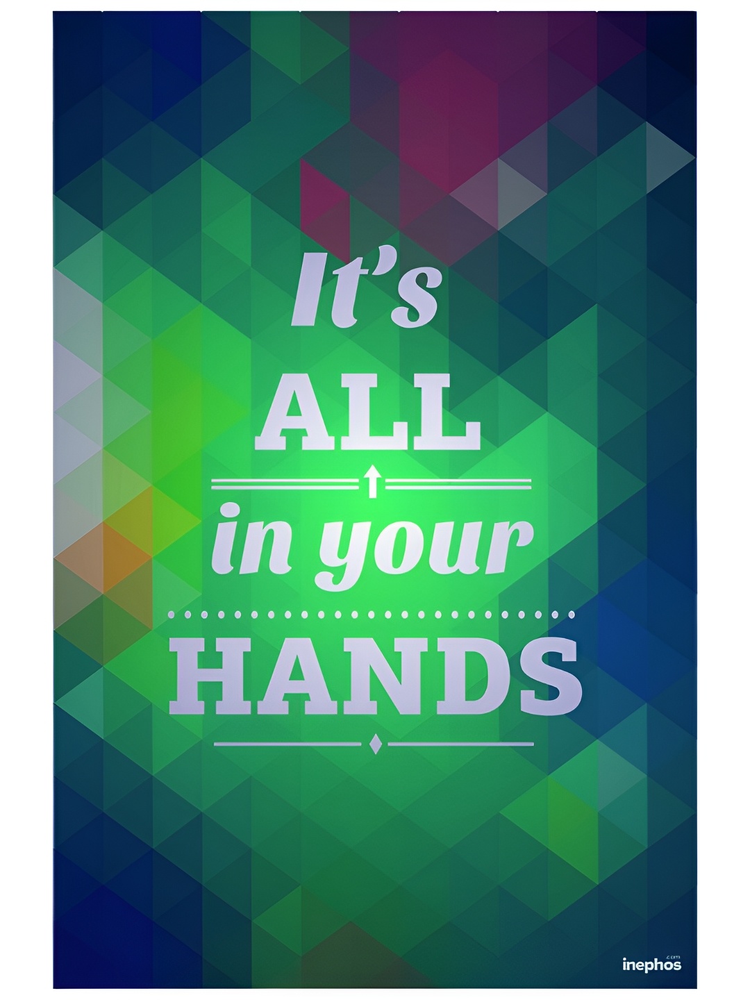 

Inephos Green & White Its All In Your H&S Inspirational Vinyl Poster