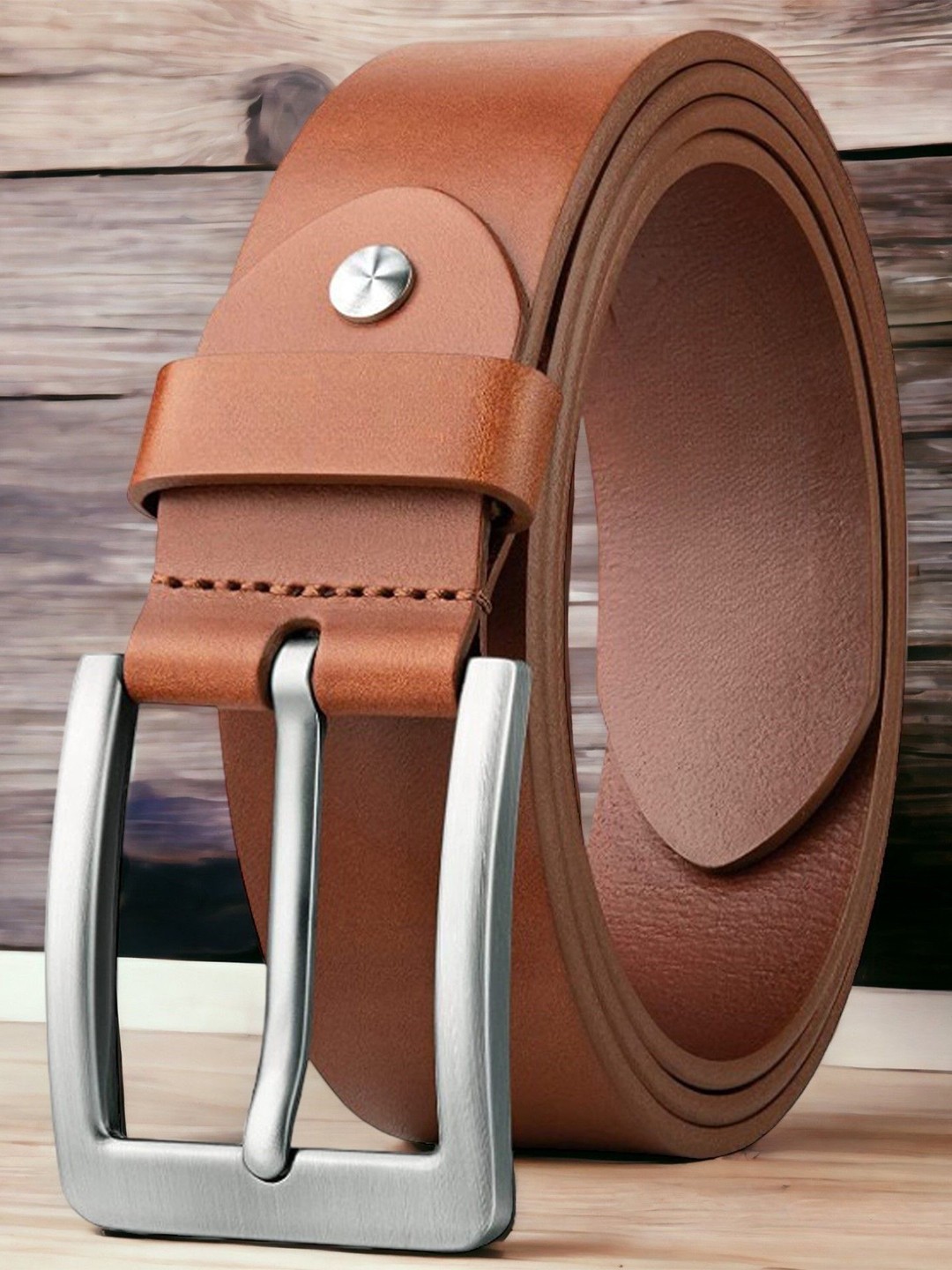

Metronaut Men Leather Belt, Tan