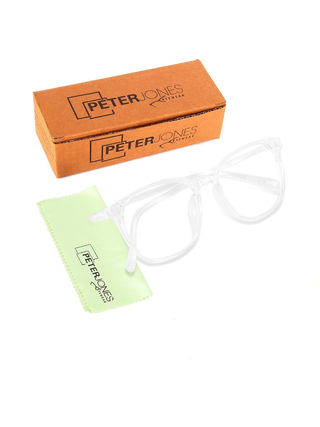 

Peter Jones Eyewear Unisex Full Rim Square Frames, Transparent