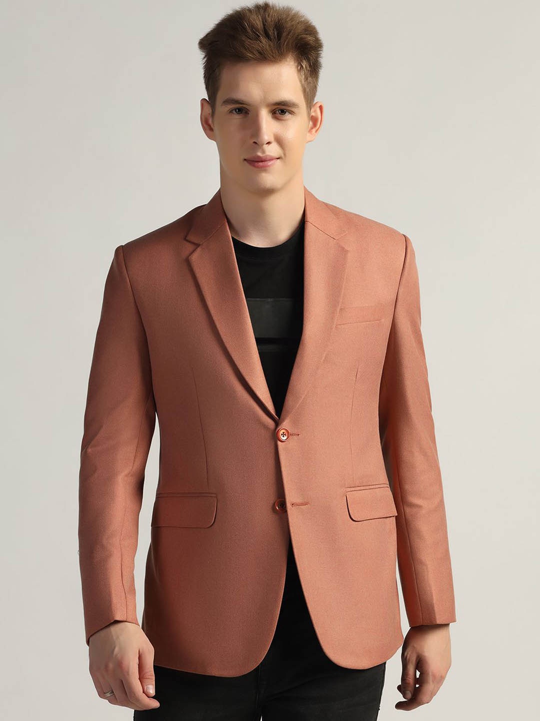 

TAHVO Single-Breasted Blazer, Peach