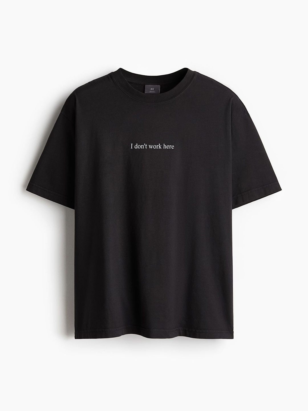 

H&M Loose Fit Printed T-shirt, Black