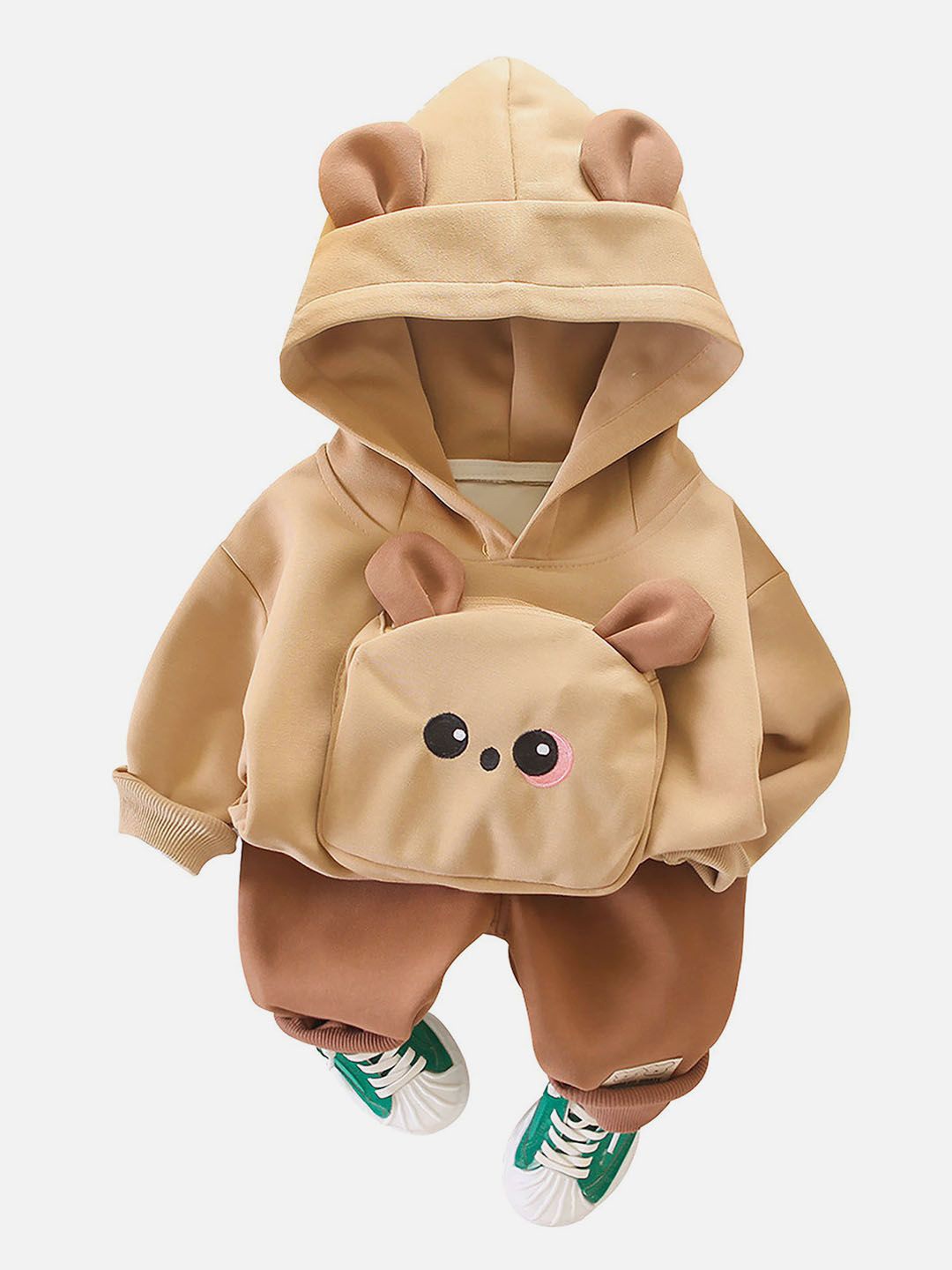 

Little Surprise Box LLP Kids Printed Tracksuit, Brown
