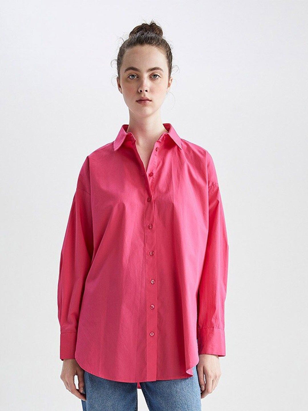 

Fab Star Women Comfort Opaque Casual Shirt, Pink