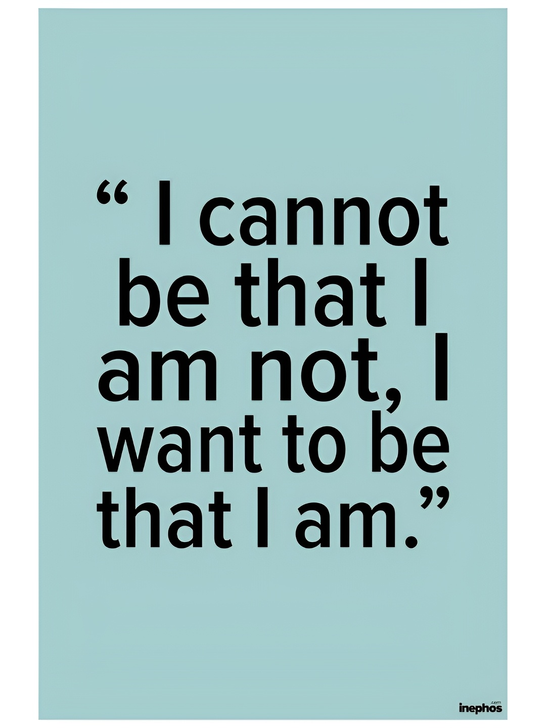 

Inephos Grey & Black I Want To Be Inspirational Vinyl Poster