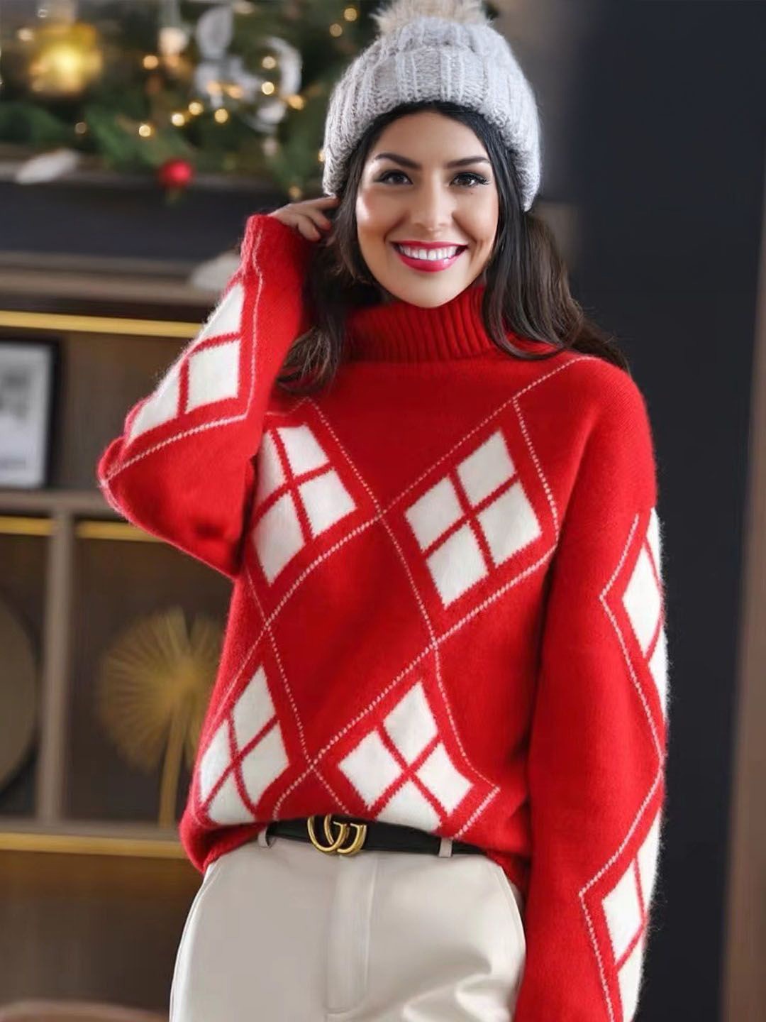 

StyleCast Women Woollen Pullover, Red