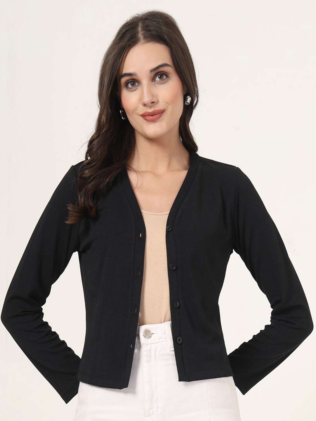 

Style Quotient Women Crop Shrug, Black