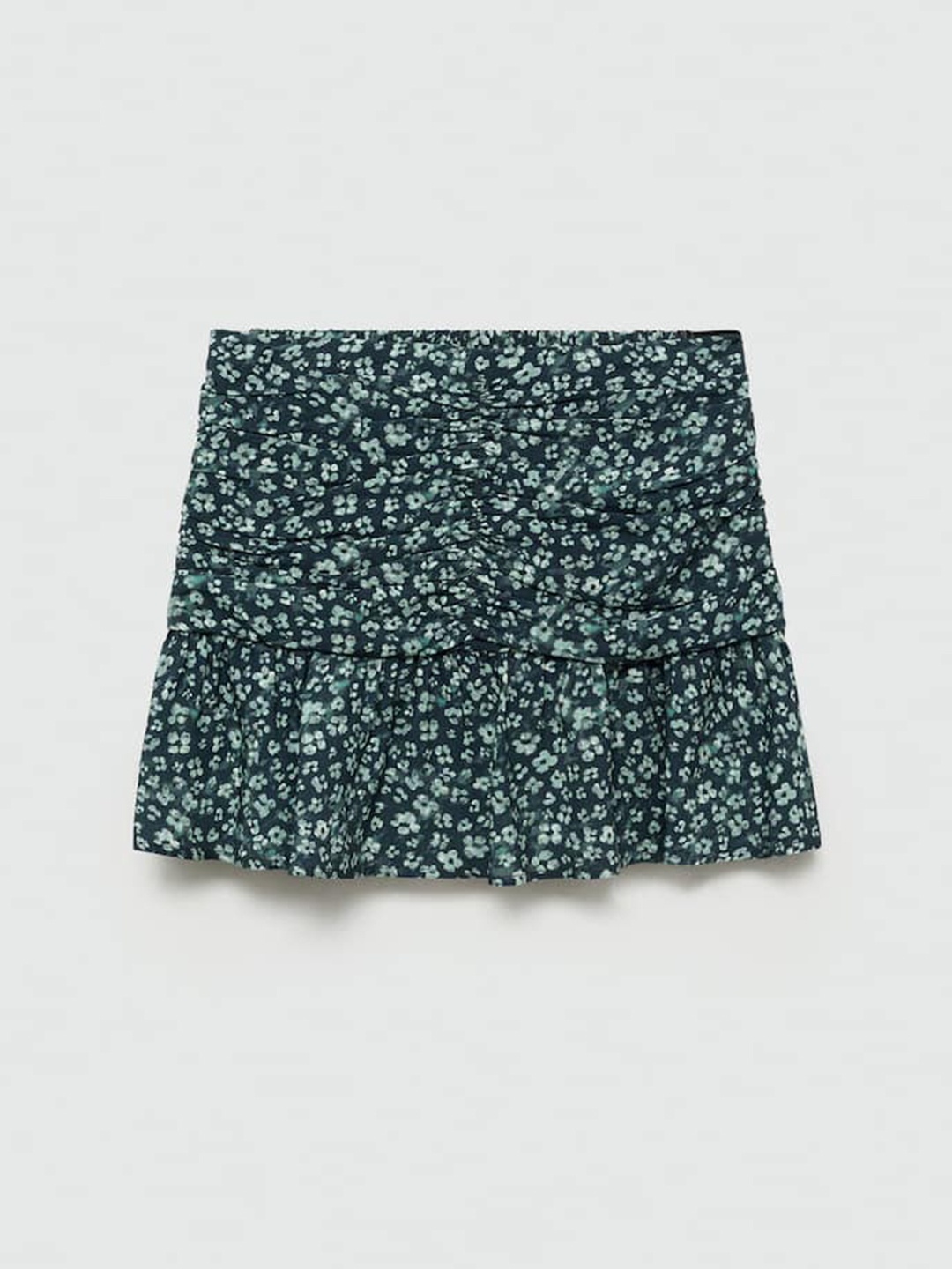 

Mango Kids Girls Floral Print Ruffled Mini Skirt, Green