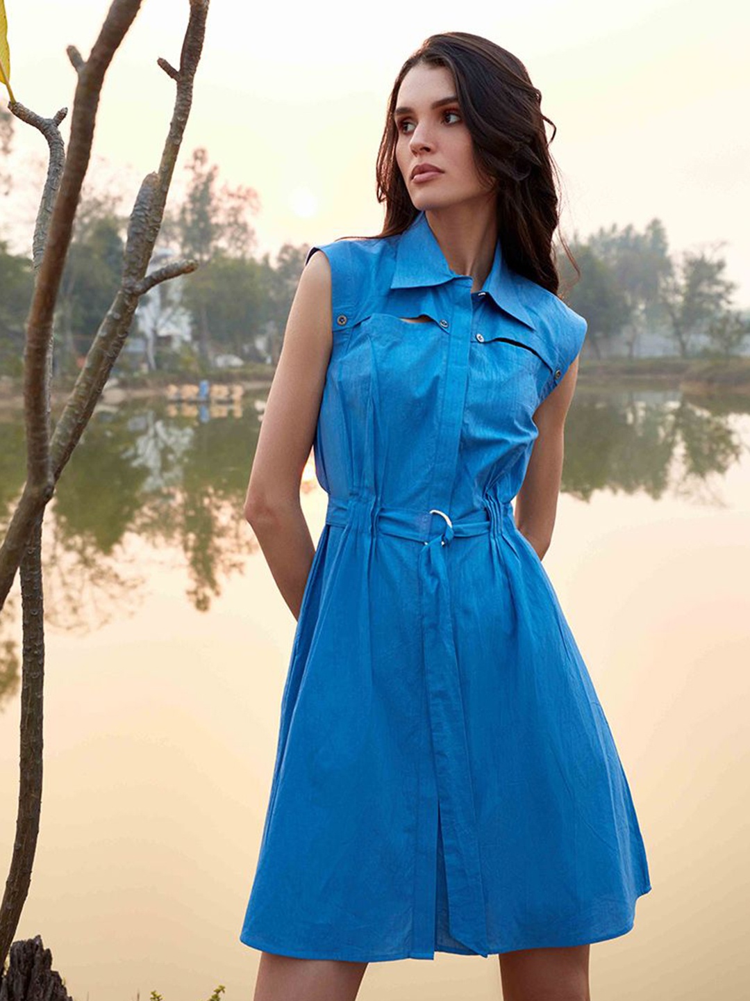 

Abhishti Shirt Dress, Blue