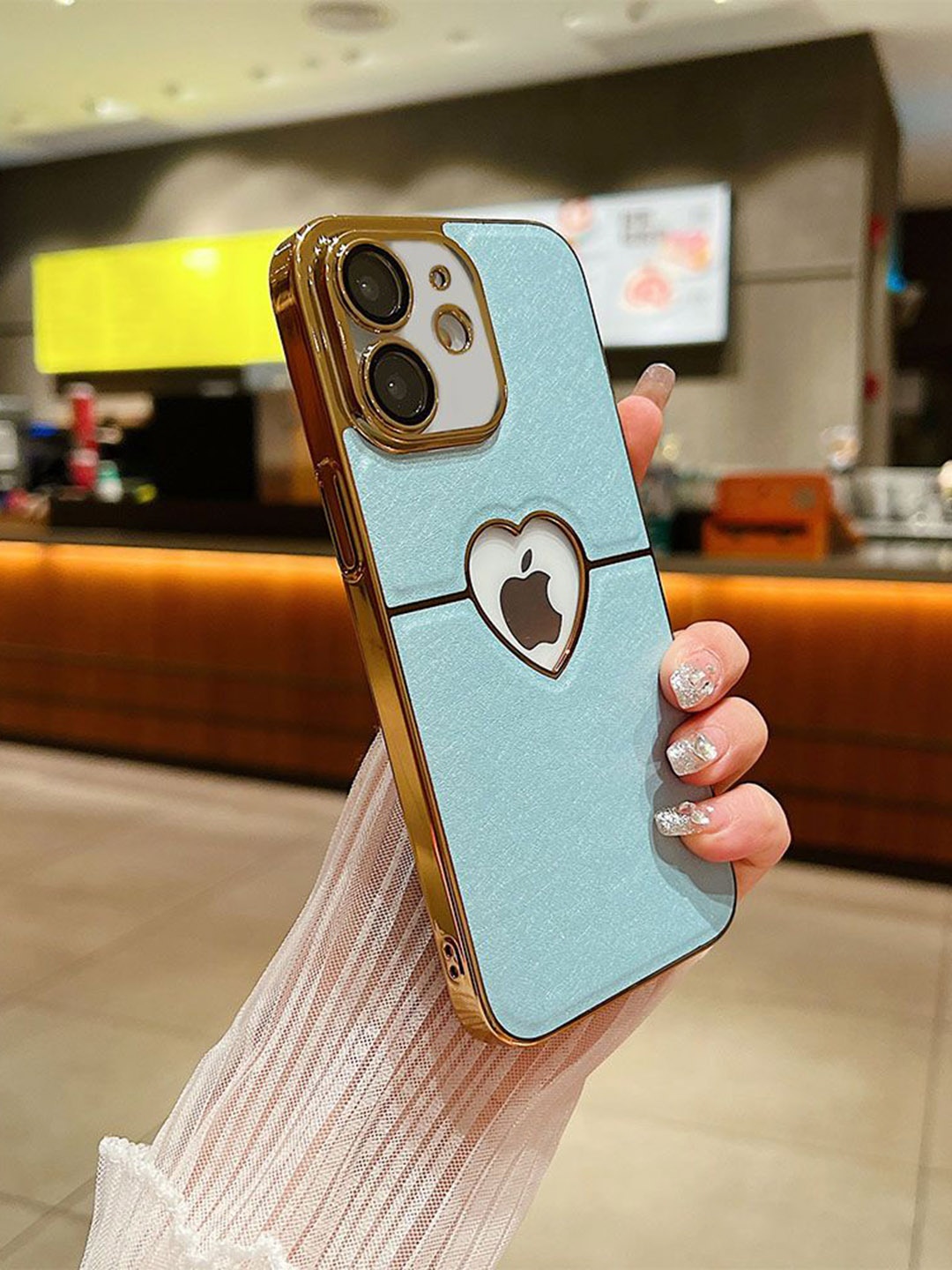 

Luxury Kase Textured Printed iPhone 11 Back Case, Blue