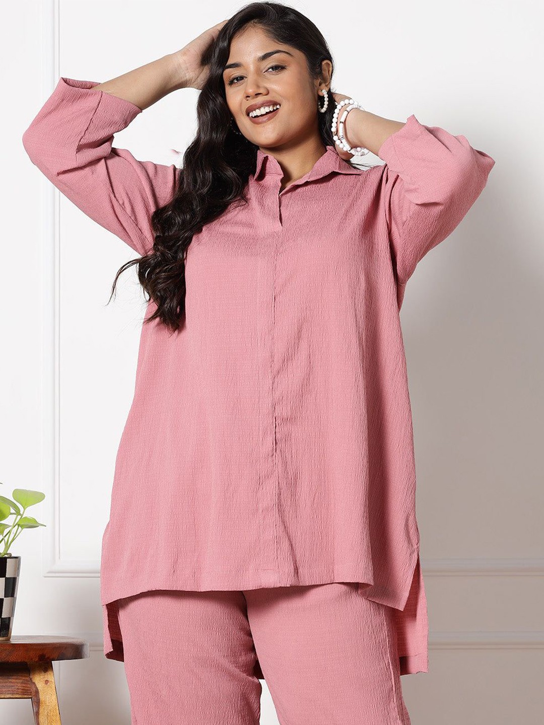 

LetsDressUp Longline Top, Rose gold