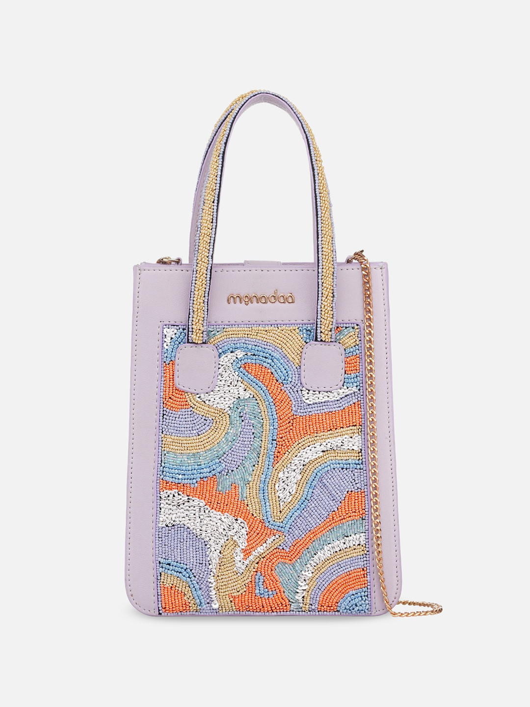 

Monadaa Structured Handheld Bag with Quilted, Lavender
