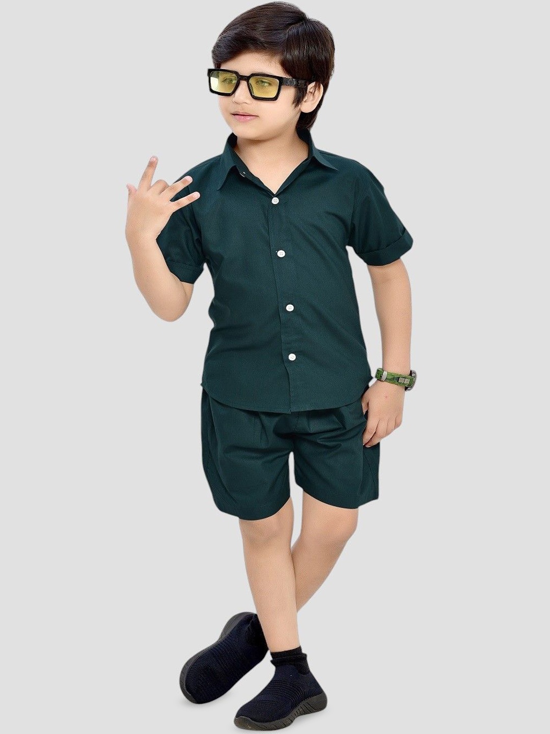 

BAESD Boys Pure Cotton Clothing Set, Teal