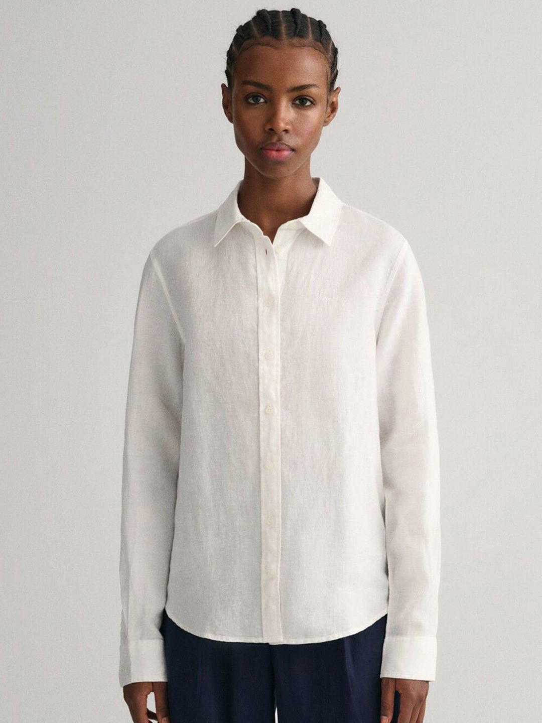 

Fab Star Women Classic Opaque Casual Shirt, White