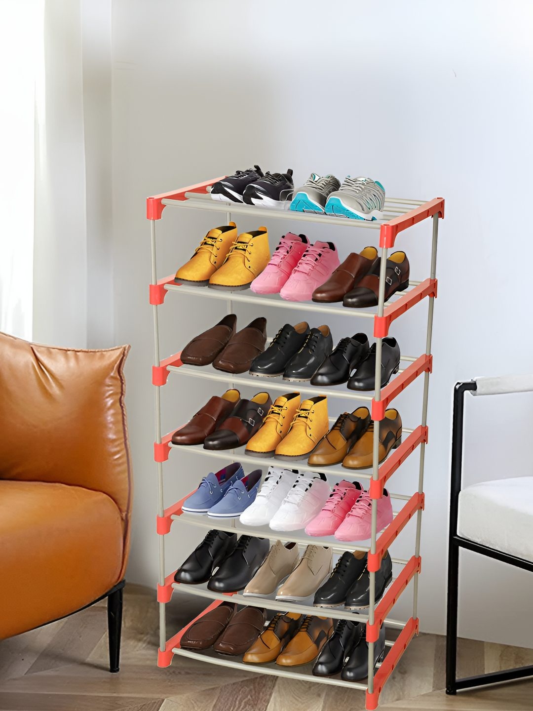 

Decent Hut Pink 7-Tier Rectangle Stainless Steel Shoe Rack